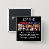 GOP 9 - 2012共和党の予備選挙 缶バッジ (正面&裏面)