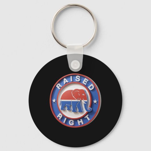 Gop Elephant Marches Proudly Raised Right Legacy  キーホルダー (正面)