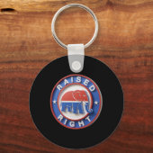 Gop Elephant Marches Proudly Raised Right Legacy  キーホルダー (正面)