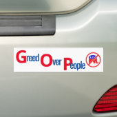 GOP = Greed Over People - Bumper Sticker バンパーステッカー (車上)