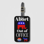 GOP Out of Officeラゲージタグを中止 ラゲッジタグ (正面縦)