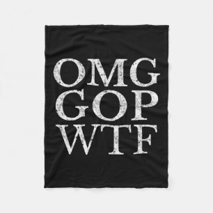 Gop WtfアンチトランプTシャツ フリースブランケット