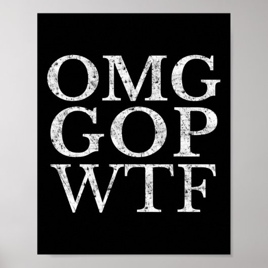 Gop WtfアンチトランプTシャツ ポスター (正面)