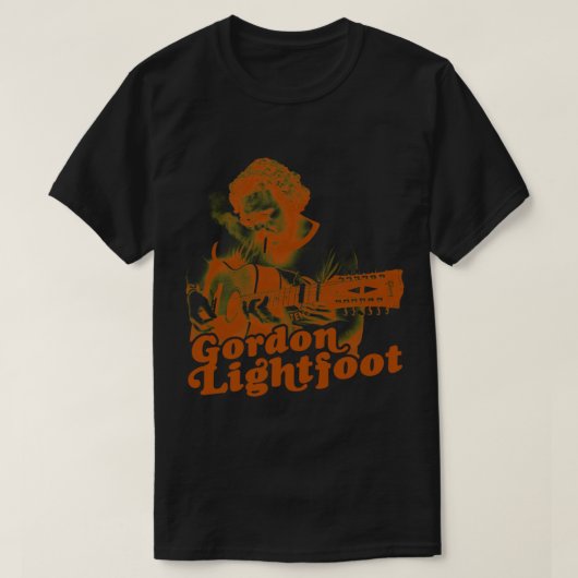 Gordon Lightfoot )( (レトロフォークロックアイコンクラシックの Tシャツ (デザイン正面)