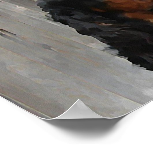 Gordon Setterヘッド絵画のキャンバス印刷 ポスター (角)