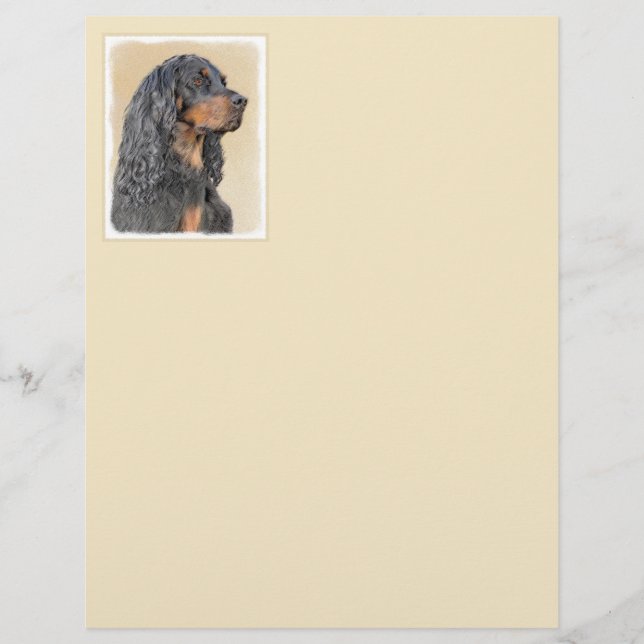 Gordon Setter'絵画s – かわいいオリジナルドッグアート (正面)