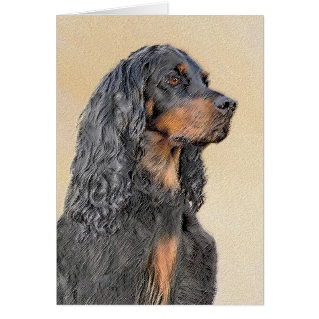 Gordon Setter'絵画s – かわいいオリジナルドッグアート (正面)
