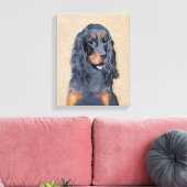 Gordon Setter'絵画s – かわいいオリジナルドッグアート キャンバスプリント (インサイチュ (リビング))
