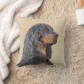 Gordon Setter'絵画s – かわいいオリジナルドッグアート クッション (ブランケット)