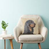 Gordon Setter'絵画s – かわいいオリジナルドッグアート クッション (椅子)