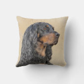 Gordon Setter'絵画s – かわいいオリジナルドッグアート クッション (裏面)