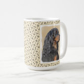 Gordon Setter'絵画s – かわいいオリジナルドッグアート コーヒーマグカップ (正面右)