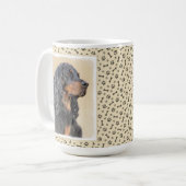 Gordon Setter'絵画s – かわいいオリジナルドッグアート コーヒーマグカップ (正面左)