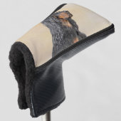 Gordon Setter'絵画s – かわいいオリジナルドッグアート ゴルフヘッドカバー (3/4 正面)