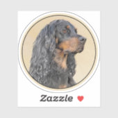 Gordon Setter'絵画s – かわいいオリジナルドッグアート シール (シート)