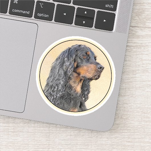 Gordon Setter'絵画s – かわいいオリジナルドッグアート シール (詳細)