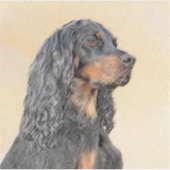 Gordon Setter'絵画s – かわいいオリジナルドッグアート シール (正面)