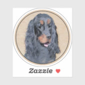Gordon Setter'絵画s – かわいいオリジナルドッグアート シール (シート)