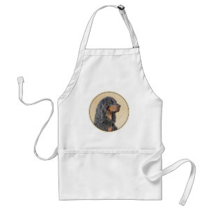 Gordon Setter'絵画s – かわいいオリジナルドッグアート スタンダードエプロン