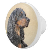 Gordon Setter'絵画s – かわいいオリジナルドッグアート セラミックノブ (右)