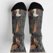 Gordon Setter'絵画s – かわいいオリジナルドッグアート ソックス (上部)