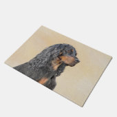 Gordon Setter'絵画s – かわいいオリジナルドッグアート ドアマット (アングル)