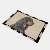 Gordon Setter'絵画s – かわいいオリジナルドッグアート ドアマット (アングル)