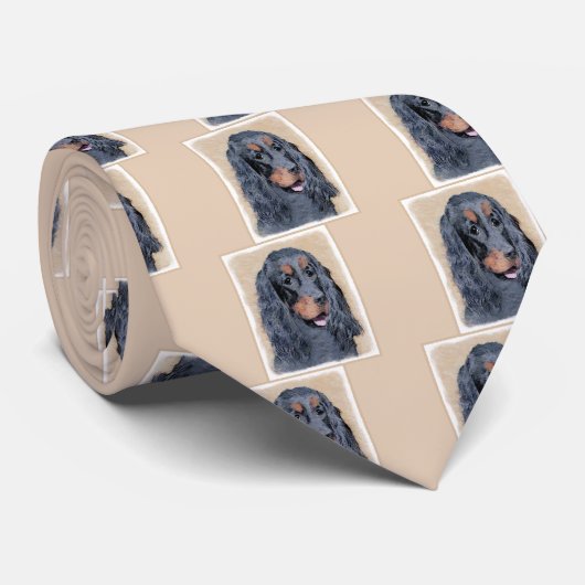 Gordon Setter'絵画s – かわいいオリジナルドッグアート ネクタイ (ロール)
