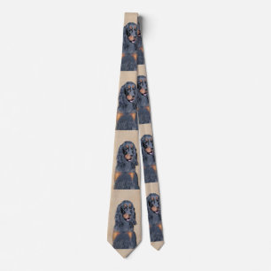Gordon Setter'絵画s – かわいいオリジナルドッグアート ネクタイ