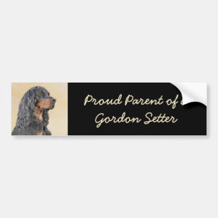 Gordon Setter'絵画s – かわいいオリジナルドッグアート バンパーステッカー
