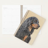Gordon Setter'絵画s – かわいいオリジナルドッグアート プランナー手帳 (ディスプレー)