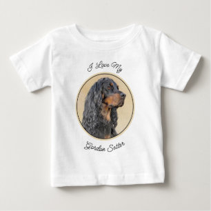 Gordon Setter'絵画s – かわいいオリジナルドッグアート ベビーTシャツ