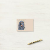 Gordon Setter'絵画s – かわいいオリジナルドッグアート ポストイット (デスク上)