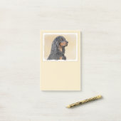 Gordon Setter'絵画s – かわいいオリジナルドッグアート ポストイット (デスク上)