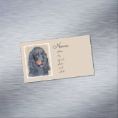 Gordon Setter'絵画s – かわいいオリジナルドッグアート マグネット名刺 (インサイチュ)