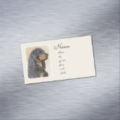 Gordon Setter'絵画s – かわいいオリジナルドッグアート マグネット名刺 (インサイチュ)