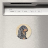 Gordon Setter'絵画s – かわいいオリジナルドッグアート マグネット (インサイチュ (食洗機))