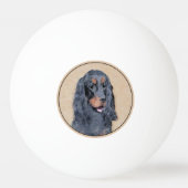 Gordon Setter'絵画s – かわいいオリジナルドッグアート 卓球ボール (正面)