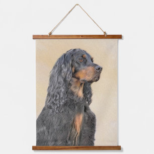 Gordon Setter'絵画s – かわいいオリジナルドッグアート 吊り下げ型タペストリー