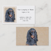 Gordon Setter'絵画s – かわいいオリジナルドッグアート 名刺 (正面/裏面)