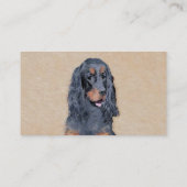 Gordon Setter'絵画s – かわいいオリジナルドッグアート 名刺 (裏面)