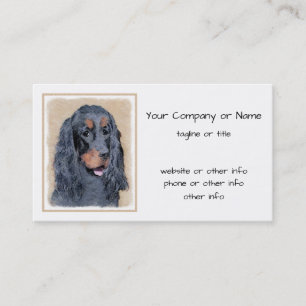 Gordon Setter'絵画s – かわいいオリジナルドッグアート 名刺