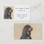 Gordon Setter'絵画s – かわいいオリジナルドッグアート 名刺 (正面/裏面)
