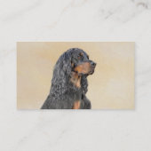 Gordon Setter'絵画s – かわいいオリジナルドッグアート 名刺 (裏面)