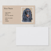 Gordon Setter'絵画s – かわいいオリジナルドッグアート 名刺 (正面/裏面)