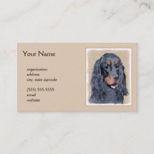 Gordon Setter'絵画s – かわいいオリジナルドッグアート 名刺