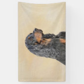 Gordon Setter'絵画s – かわいいオリジナルドッグアート 横断幕 (縦)