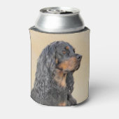 Gordon Setter'絵画s – かわいいオリジナルドッグアート 缶クーラー (缶裏面)