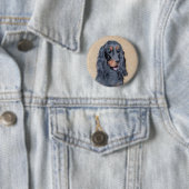 Gordon Setter'絵画s – かわいいオリジナルドッグアート 缶バッジ (インサイチュ)
