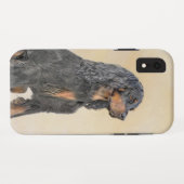 Gordon Setter'絵画s – かわいいオリジナルドッグアート Case-Mate iPhoneケース (裏面(横))